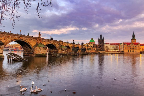 Il Ponte Carlo (Ceco: Karluv Most ) — Foto Stock