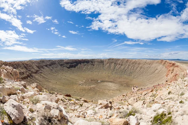 Nézd a Meteor kráter, zászlórúd — Stock Fotó