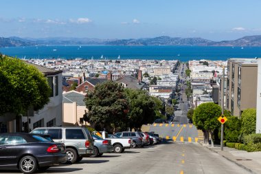 View of the Manson Street in direction north in San Francisco clipart