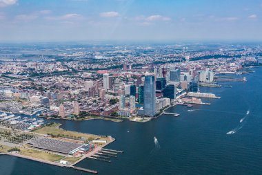 New York'ta bir helikopterden Manhattan'ın sayısı