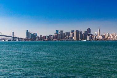 View from Treasure Island to Bay Bridge in San Francisco