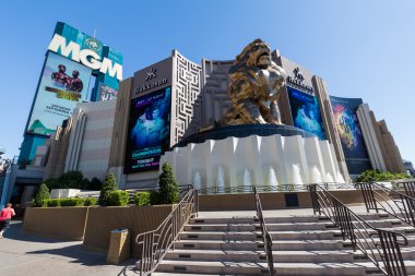 Las Vegas Strip üzerinde Mgm Grand Casino dış görünümleri