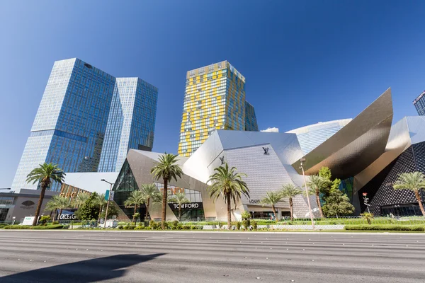 Uitzicht op de buitenkant van het Aria Casino Resort in Las Vegas — Stockfoto