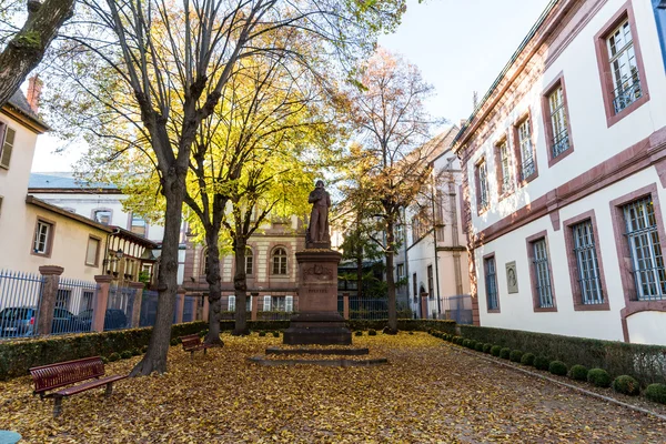 Exterior views of historic buildings and landmarks in the old town part of Colmar — Stok fotoğraf