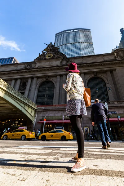 View to the Grand Central Terminal and the Met Life Building — Stock Photo, Image