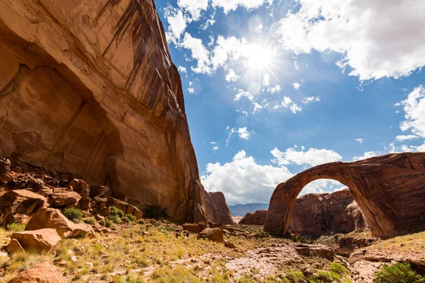 Łuk tęczy w Lake Powell — Zdjęcie stockowe