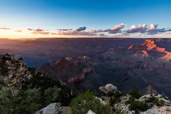 Grand Canyon con vista sul tramonto da Yaki Point — Foto Stock