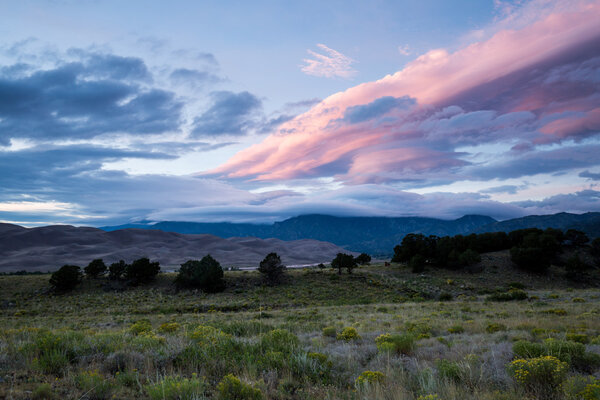 Great Sand Dunes National Park at sunset