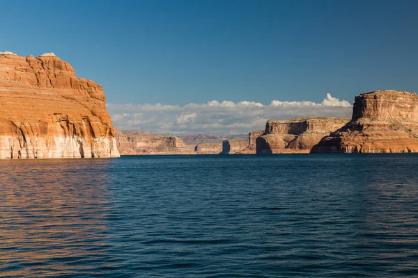 View of the Glen Canyon on the Lake Powell from boat