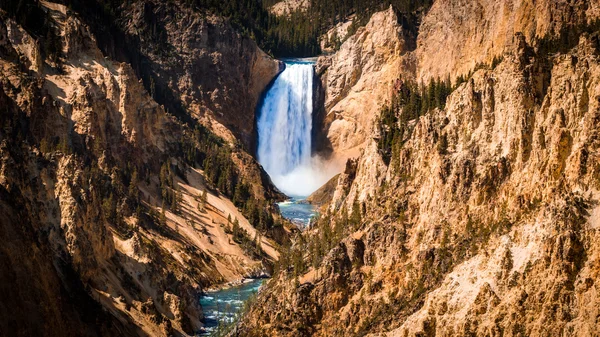 Lower Yellowstone Falls di Taman Nasional Yellowstone — Stok Foto