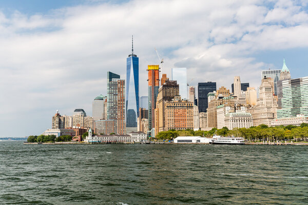 View of the Battery Park in Manhattan New York
