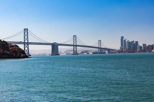 View from Treasure Island to Bay Bridge in San Francisco — стокове фото