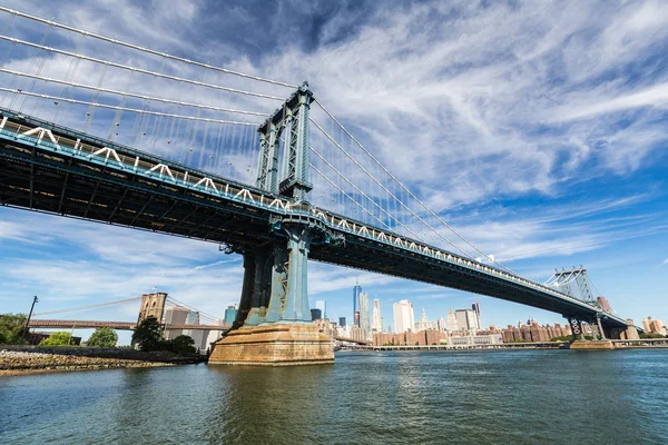 Výhled na Manhattan Bridge — Stock fotografie