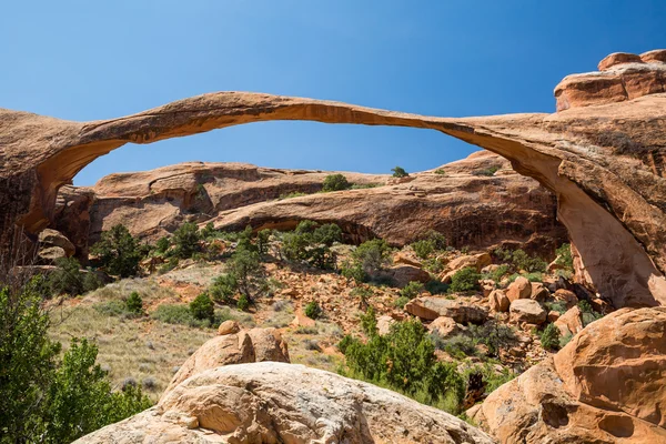 Θέα του τοπίου τόξου στο Arches National Park — Φωτογραφία Αρχείου