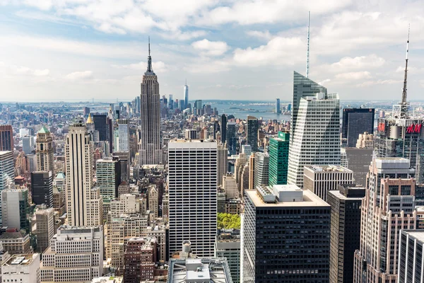 Zobacz na Downtown Manhattan z słynnego Empire State Building — Zdjęcie stockowe