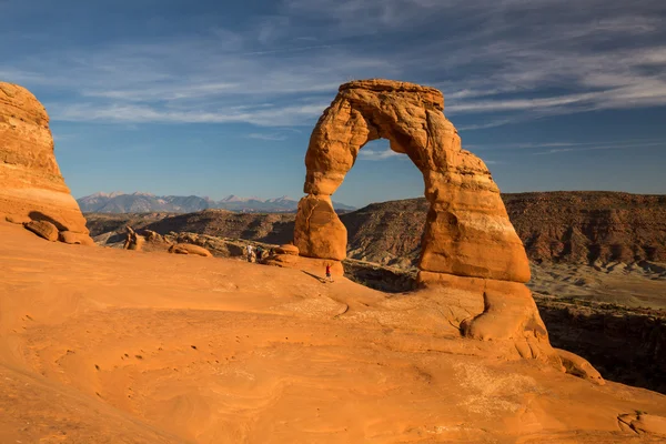 Kilátás nyílik a finom Arch Arches Nemzeti Park — Stock Fotó