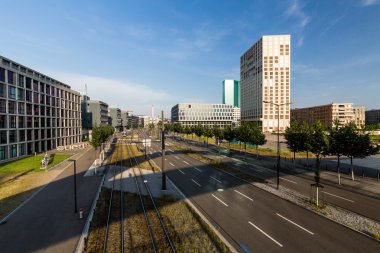 Zürih'in çeşitli mimari görünümünü ünlü kartpostal