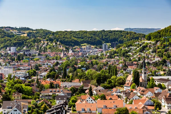 Widok z góry Lagern do Wettingen — Zdjęcie stockowe