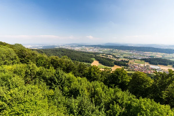 Uitzicht vanaf de berg Lagern naar Zürich — Stockfoto