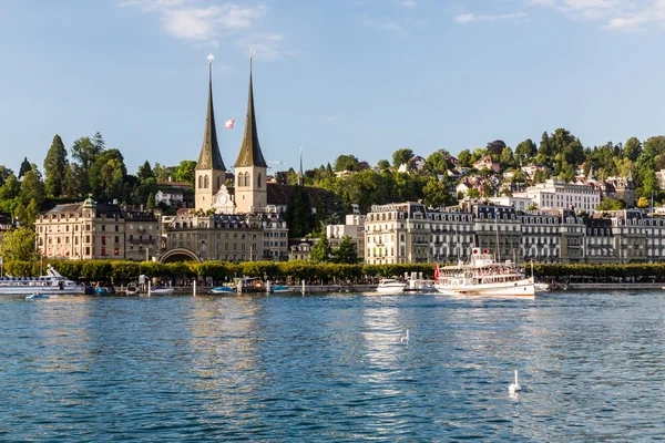 Kilátás a város Lucerne Svájcban — Stock Fotó