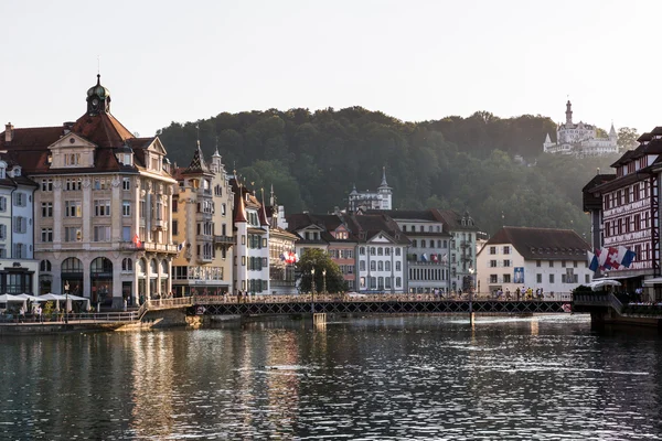 Vista de la ciudad de Lucerna en Suiza — Foto de Stock