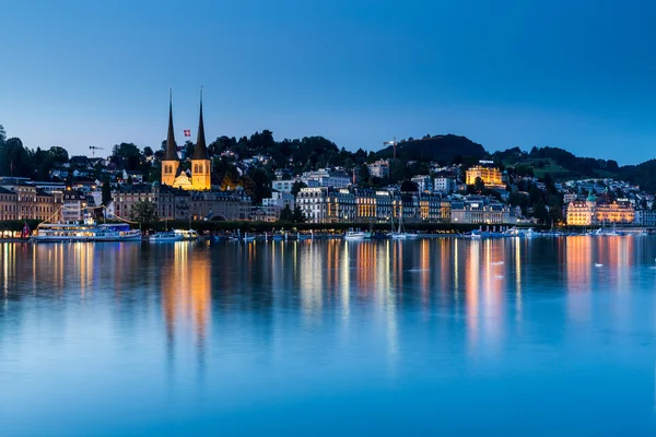 İsviçre 'deki Lucerne şehrinin manzarası — Stok fotoğraf