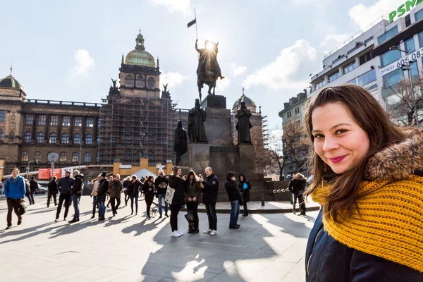 Wenceslas Meydanı'na Prag'da dış bakan