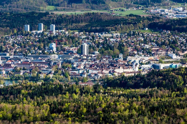 Cityscape görünümü Aarau, İsviçre — Stok fotoğraf