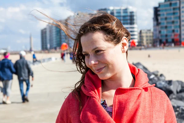 Model Jana in Oostende, Belgium — Stock Photo, Image