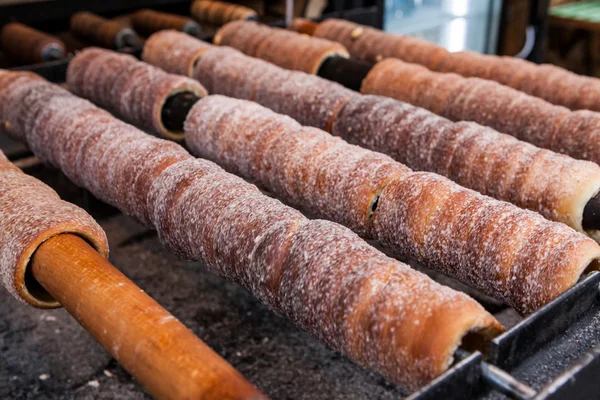 stock image Trdelnik bakery in Prague