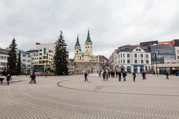 Zilina şehir merkezinde ana kare