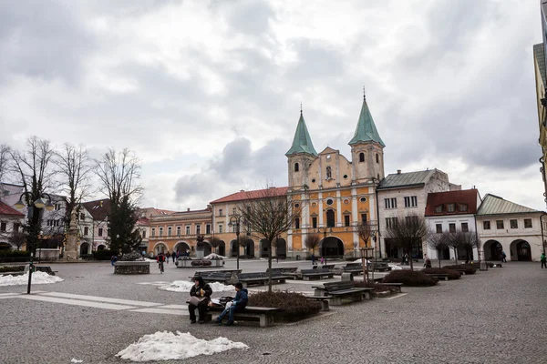 Hlavní náměstí v centru města Žilina — Stock fotografie