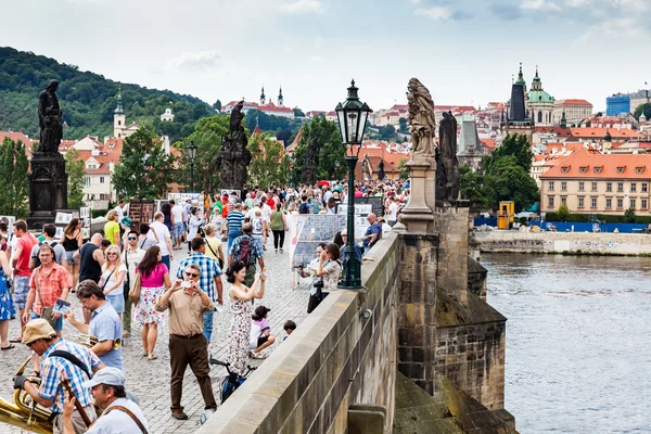 Pohled na Karlův most — Stock fotografie