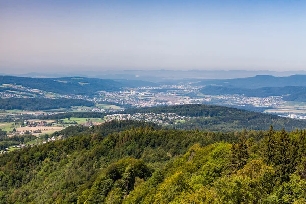 Vista desde la montaña de Zurich Uetliberg, Suiza Imagen de stock