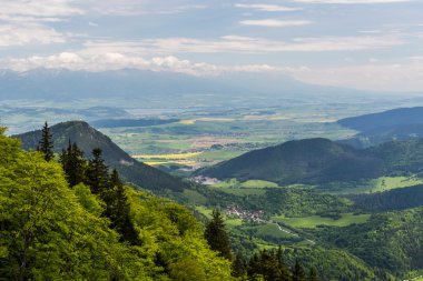 Bisiklete binme boyunca doğa Revuce Slovakya Malino Brdo yolu
