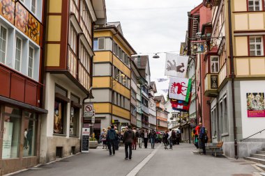 Views of the old town part of Appenzell, Switzerland clipart