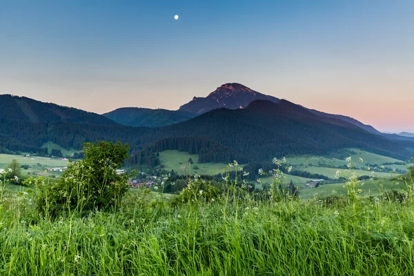 Mountain Choc ao nascer do sol perto de Dolny Kubin, Eslováquia — Fotografia de Stock