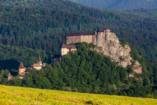 Castillo histórico Oravsky Podzamok cerca de Dolny Kubin en Eslovaquia —  Fotos de Stock