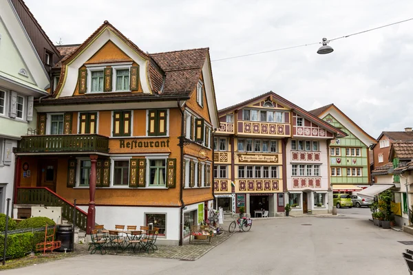 Appenzell, स्विट्जरलैंड के पुराने शहर भाग के दृश्य — स्टॉक फ़ोटो, इमेज