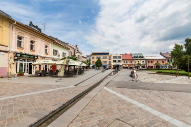 Liptovsky Mikulas şehir merkezindeki binalar, Slovakya