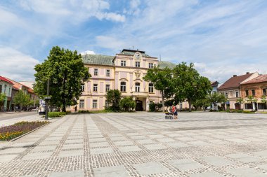 Liptovsky Mikulas şehir merkezindeki binalar, Slovakya