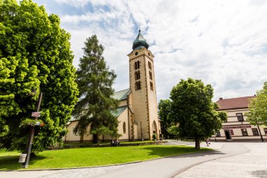 Cgurch- Liptovsky Mikulas şehir merkezindeki binalar, Slovakya