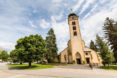 Cgurch- Liptovsky Mikulas şehir merkezindeki binalar, Slovakya