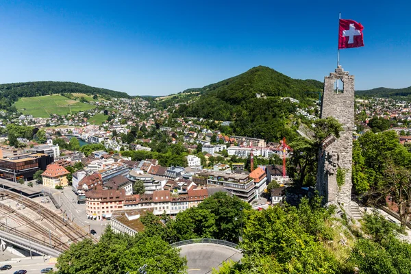 Vista para a nova parte da cidade de Baden — Fotografia de Stock