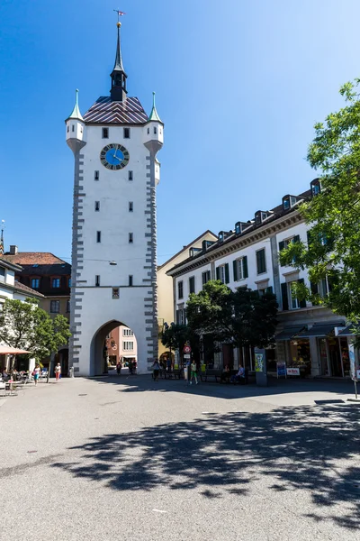 Uitzicht op het kasteel Stein en Baden — Stockfoto