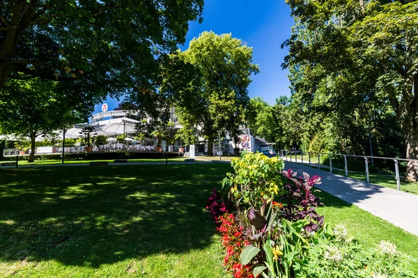 Vista do Kurpark e do Casino de Baden, Suíça — Fotografia de Stock