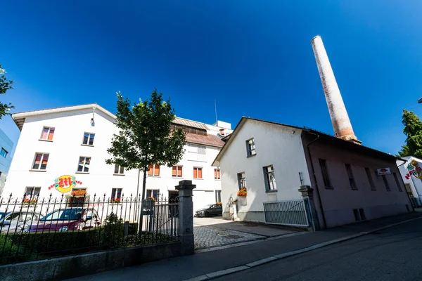 Blick auf die Brauerei muller brau in baden in der Schweiz — Stockfoto