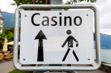 Casino yürüyüş tabela Montreux, İsviçre