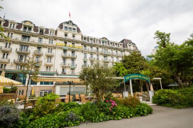Dış görünümlerini ünlü oteller ve casinolar Montreux, İsviçre