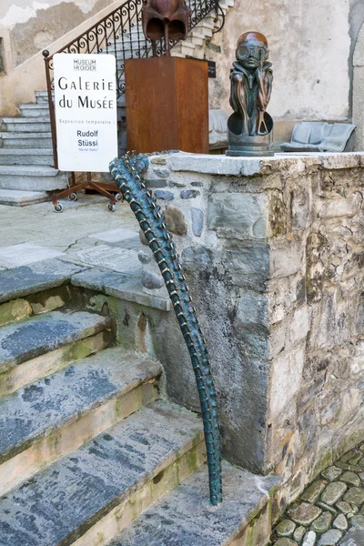 View of the historical town Gruyeres in Switzerland — Stock Photo, Image